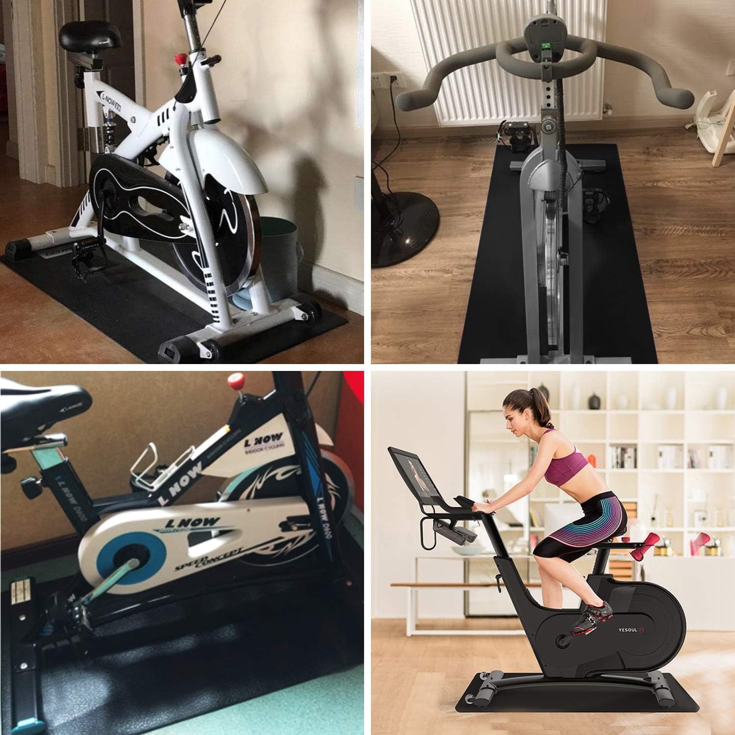 Bike Training Mat,Exercise Bike Mat Bicycle Trainer Hardwood Floor