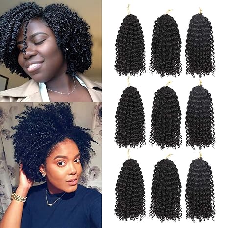 Buy Gx Beauty 1b 9 Pack Marlbob Crochet Hair Crochet Braids Curly