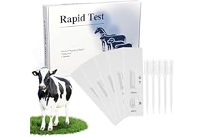 Bovine Cow Pregnancy Test Kit - 5 Urine Tests, Rapid Results in 5-15 mins for Dairy & Beef Cows, Accurate Early Detection 18-