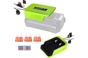 Fiihio for Power Wheel Adapter Compatible with RYOBI 40V Battery, Dock Battery Adapter with Fuse, 14 Gauge Wire Power Tool Converter for RC Cars, Robotics, DIY Projects, Green (No Battery)