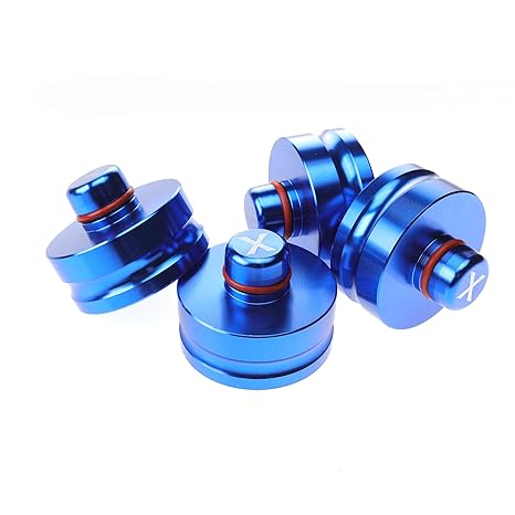 Def Model X Jack Pad Adapter For Tesla Model X Aluminum Material Jack Lift Point Pad Protects Battery And Paint Set Of 4 Blue