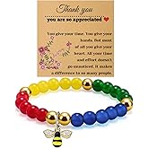 Thank You Bracelet for Women Teacher Appreciation Jewelry Leaving Gift for Teachers Friends Mom End of Year Gifts for Women Teachers Retirement Jewelry Christmas Thank You Gift for Teacher Daycare