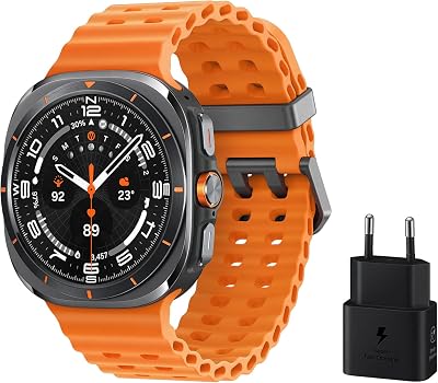 Galaxy Watch Ultra LTE 47 mm + Ladegerät - Smartwatch, Gesundheitsüberwachung, Sport-Tracking, Orange (spanische Version)