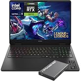 HP OMEN 16 Slim Gaming Laptop, 16" 2K WUXGA Display 144Hz, Intel Core Ultra 9 285H, NVIDIA GeForce RTX 5070 8GB GDDR7, 32GB DDR5 RAM, 1TB SSD, Wi-Fi 6E, RGB Backlit, Win 11 Home, w/1TB Portable HDD
