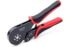 Hexagonal Ferrule Crimping Tool,Knoweasy 16-6 Ferrules Crimp Tool and Hexagonal Wire Ferrule Crimper Used for 30-5 AWG/0.5-16mm² Cable End Sleeves