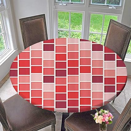 Amazon Com Mikihome Picnic Circle Table Cloths Tile