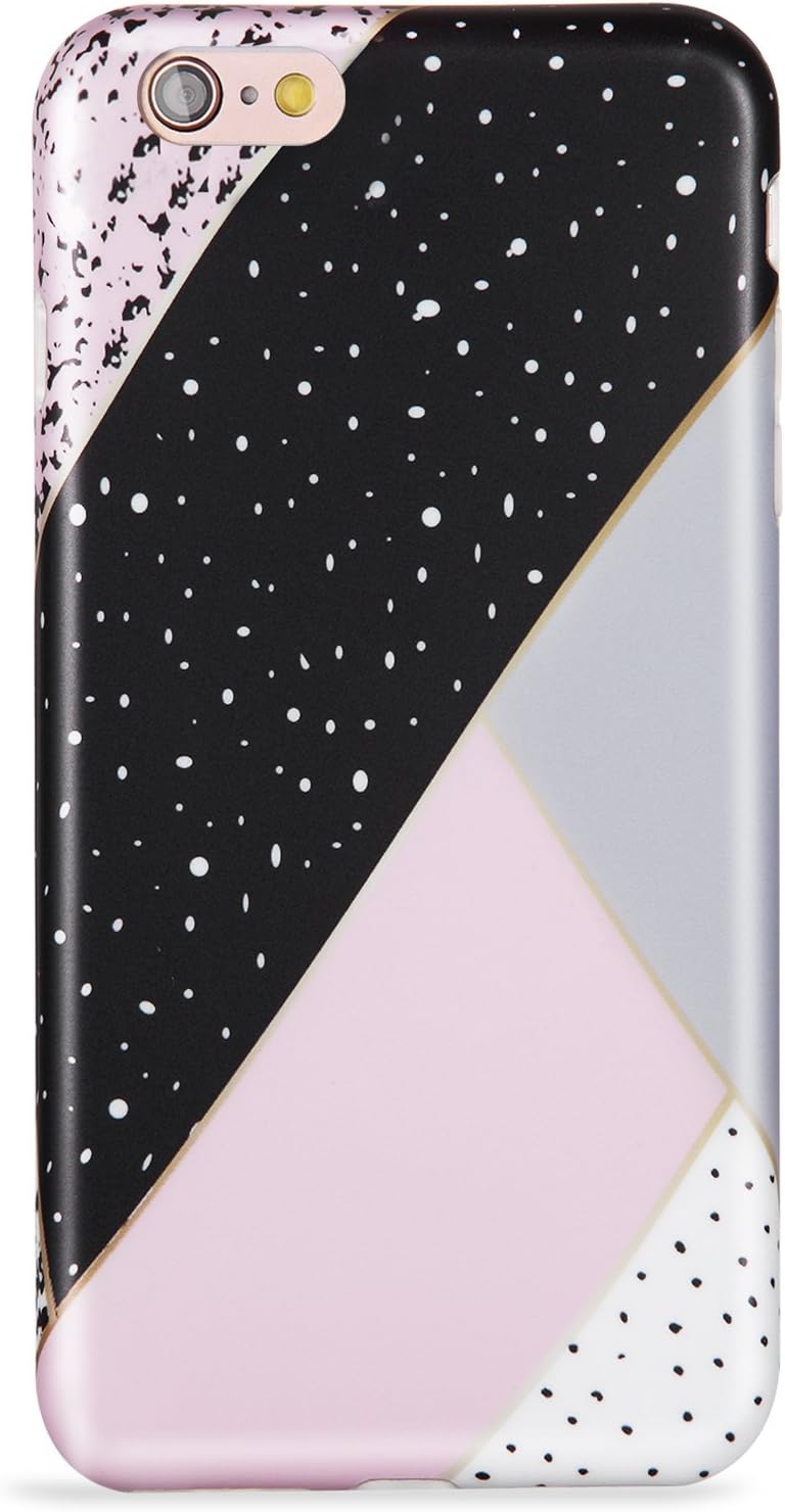 LUMARKE iPhone 6 Plus Case,iPhone 6s Plus Case,Cute Black Grey Pink for Girls Women Slim Glossy TPU Clear Bumper Soft Rubber Silicone Best Protective Phone Case Cover for iPhone 6 6s Plus
