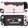 GeekShare Protective Case for Switch OLED Model,Anti-Scratch Slim Cover Case Compatible with Switch OLED Separable Soft Silicone Shell with 2 Thumb Grip Caps- Sweetheart Skull