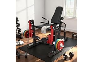 XVD 3 in 1 Leg Extension & Curl Machine, Separation Single Leg Extension, Stand Leg Curl, Leg Workout, Adjustable Bench, Plate Storage Rod, Compatible with 1'' & 2'' Weight Plates