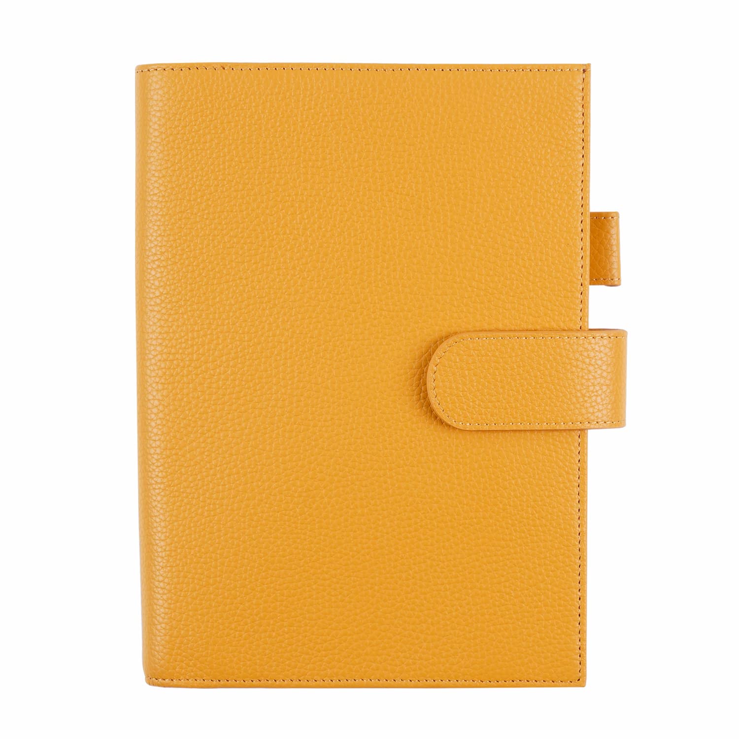 Moterm Leather Cover for A5 Notebook - Fits Hobonichi Cousin, Stalogy and Midori MD Planner, with Pen Loop, Card Slots and Back Pocket (Pebble Mustard) — image 1