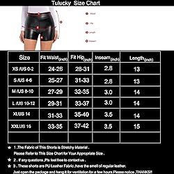 Tulucky Women's Flexible Club Faux Leather Shorts
