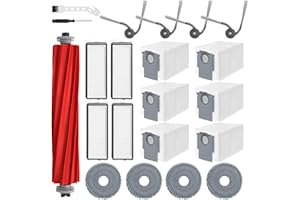 Bluevisk QV 35A Replacement Parts for Roborock QV 35A QV 35S QR 598 QR 798 Robotic Vacuum Cleaner with 1 Roller Brush,4 Mops,4 HEAP,4 Side Brushes,6 Dust Bags,1 Screwdrivers,1 Clean Brush Accessories