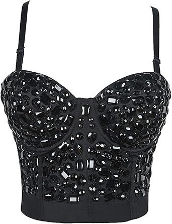 rhinestone covered bustier