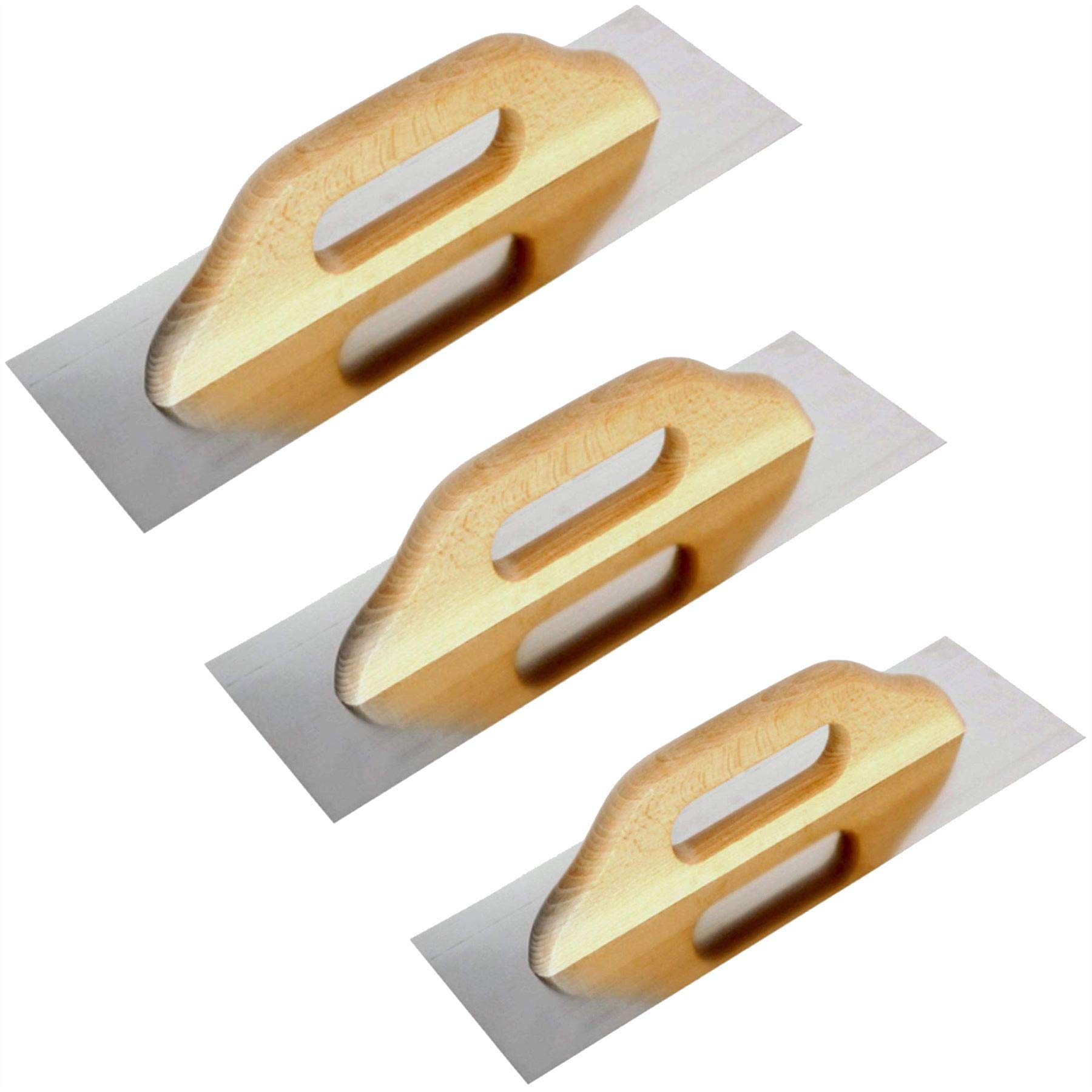 Toolty Professional Stainless Steel Trowel, Putty Trowel, Mortars Trowel, Finishing Trowel - 280, 360, 380mm - for Plaster, mortars, adhesives - Wooden Handle, Plastering, DIY - TLTY-S033