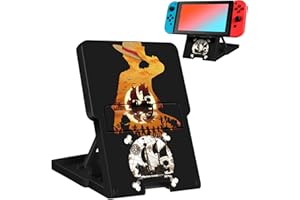 Lotadilo Switch Stand for Nintendo Switch/OLED - Cute Holder for Women Girls Boys Kids Teens Cartoon Design Cool Phone Stand Adjustable Portable Foldable Switch Accessories, Black Pirate
