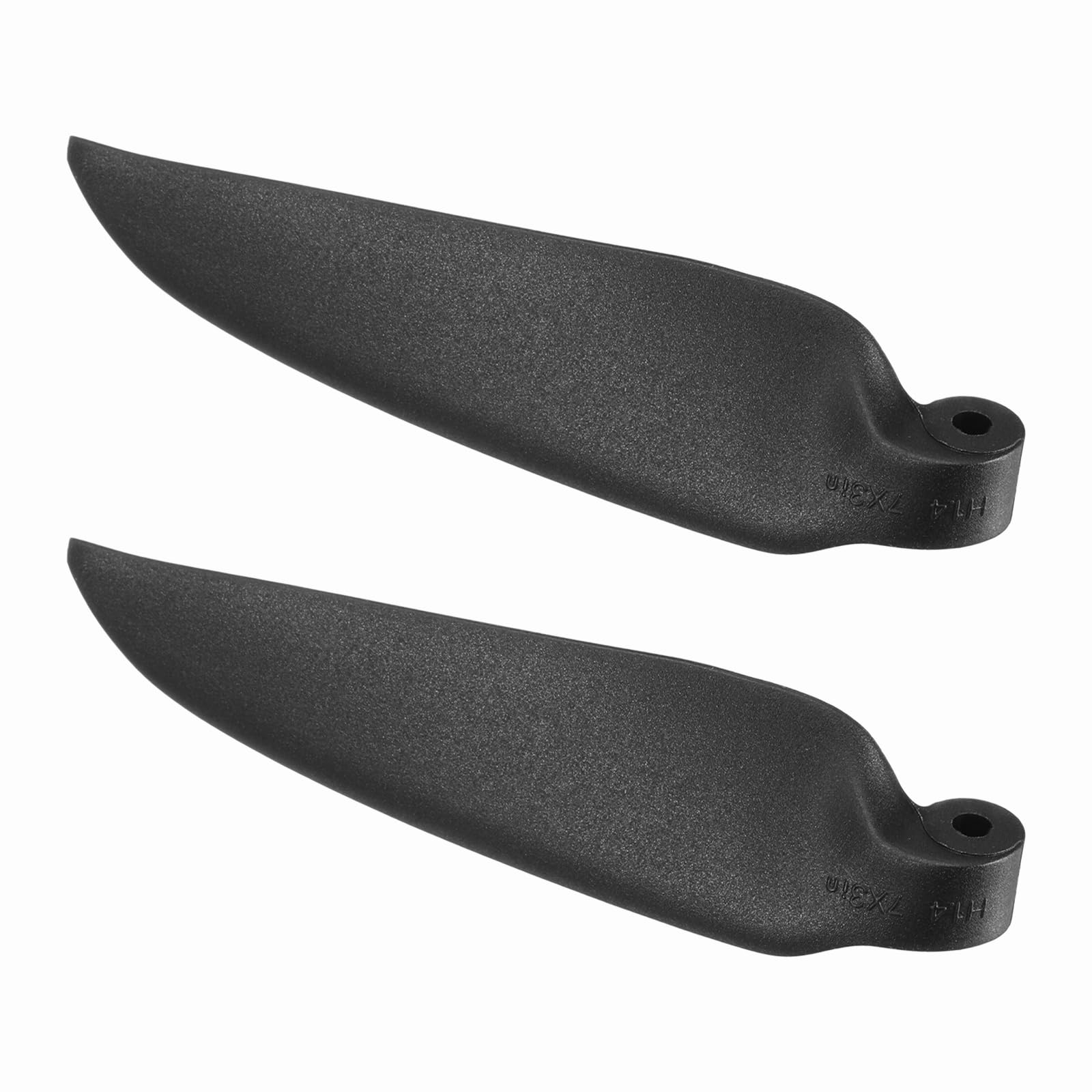 sourcing map RC Glider Propeller Replacement Prop Blades, 7x3 Inch RC Folding Propeller Nylon Blades Parts for Spinner D28-D48mm Glider Airplane Prop Replacement(Black, 1 Pair)