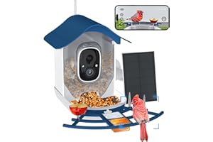 UHAOO Smart Bird Feeder with Camera, 2K HD Bird Watching Camera, AI Identify, Cloud and SD Card Storage, Ideal Present for Lover & Family