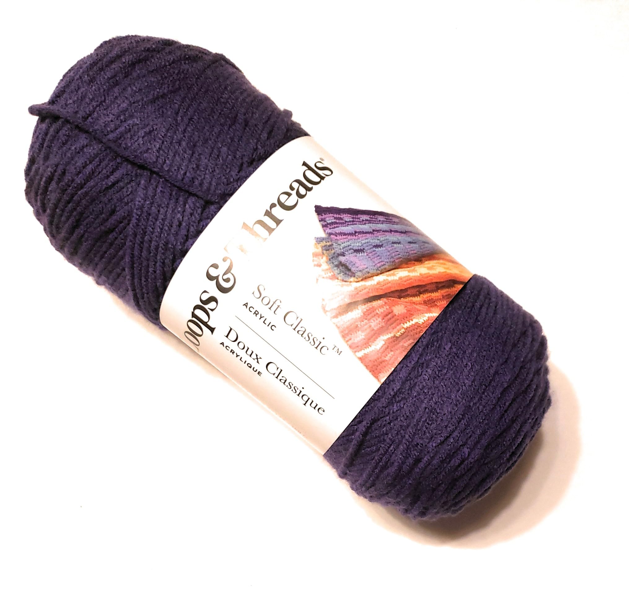 Photo 1 of Soft Classic Yarn by Loops & Threads - Medium (4) - 354 Yards - Purple