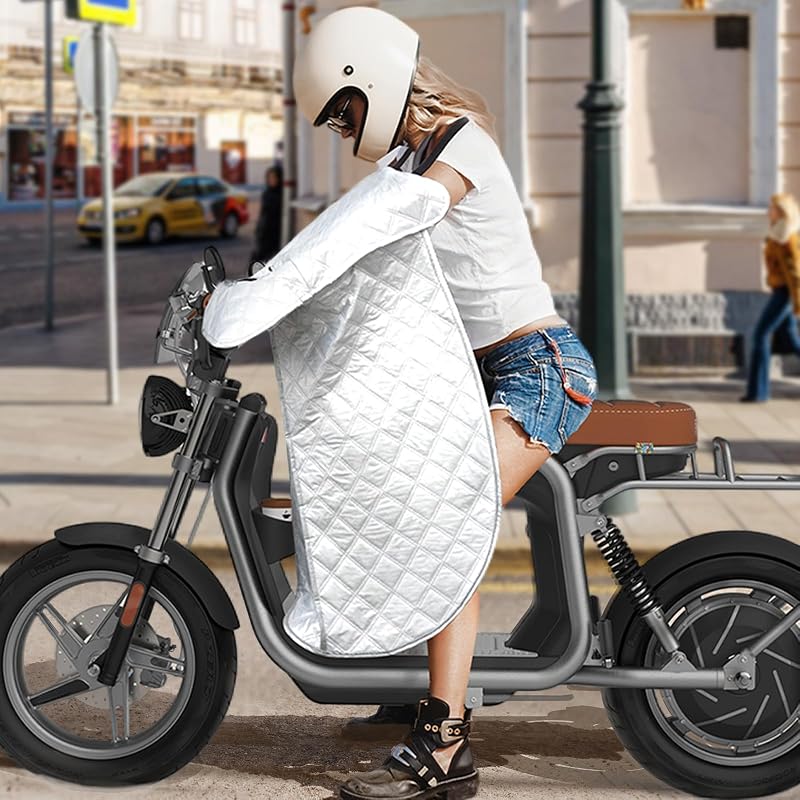 Cobertura de pernas de mota Proteção Solar Verão - Capa de scooter Proteção contra chuva com riscas refletoras Capa universal de poliéster para veículos de duas rodas pedófilos