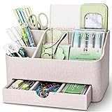 KINGFOM Desk Organizer with Drawer, Multifunction