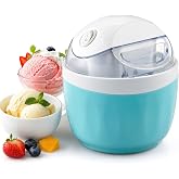 BLANRICO Electric Ice Cream Maker, 17 Oz Mini Freezer Bowl Machine | freezer bowl design, one touch mixing, easy-lock lid, for homemade ice cream frozen yogurt and sorbet
