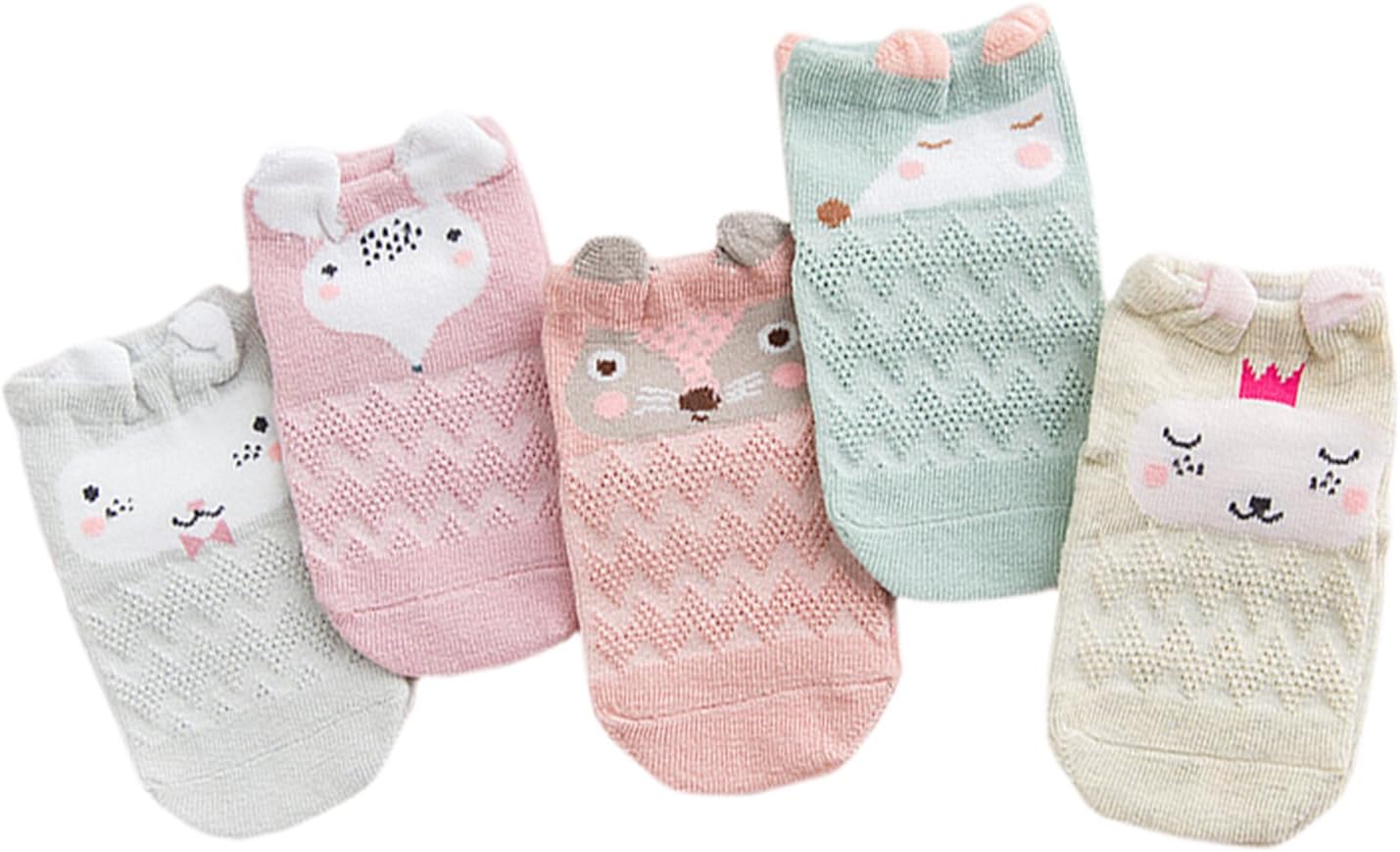 4 Pack Bow Anti-skid Baby Grils Socks Cotton Little Toddler Grils Floor Socks