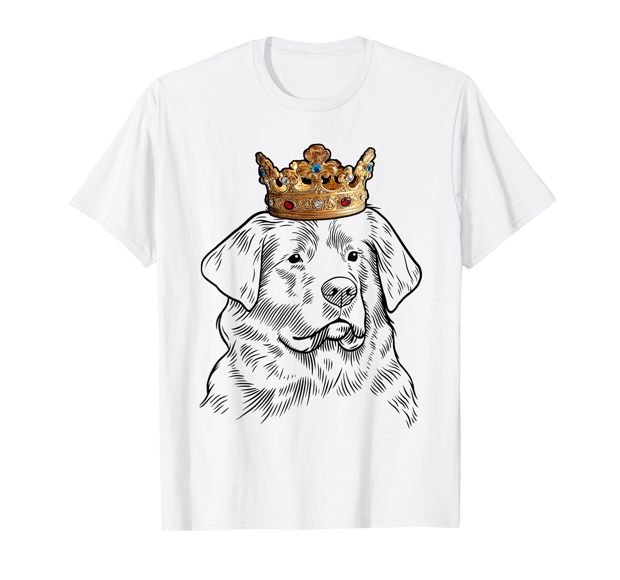 Newfoundland Dog Wearing Crown T-Shirt