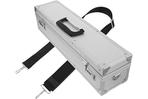 GLEAVI Portable Aluminum Knife Case with Combination Lock, 8-Slot Culinary Knife Organizer Hard Storage Box