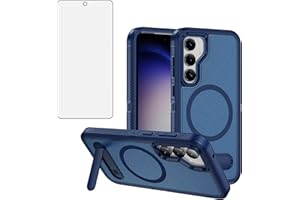 Asuwish Phone Case for Samsung Galaxy S23 FE 5G Compatible with Magsafe Tempered Glass Screen Protector Cell Cover Stand Shoc