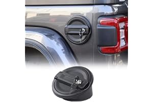 JECAR For Jeep JL Gas Cap Cover Locking Fuel Door Cover for 2018-2025 Jeep Wrangler JL Sport Rubicon Sahara Willys & Unlimited 2-Door 4-Door