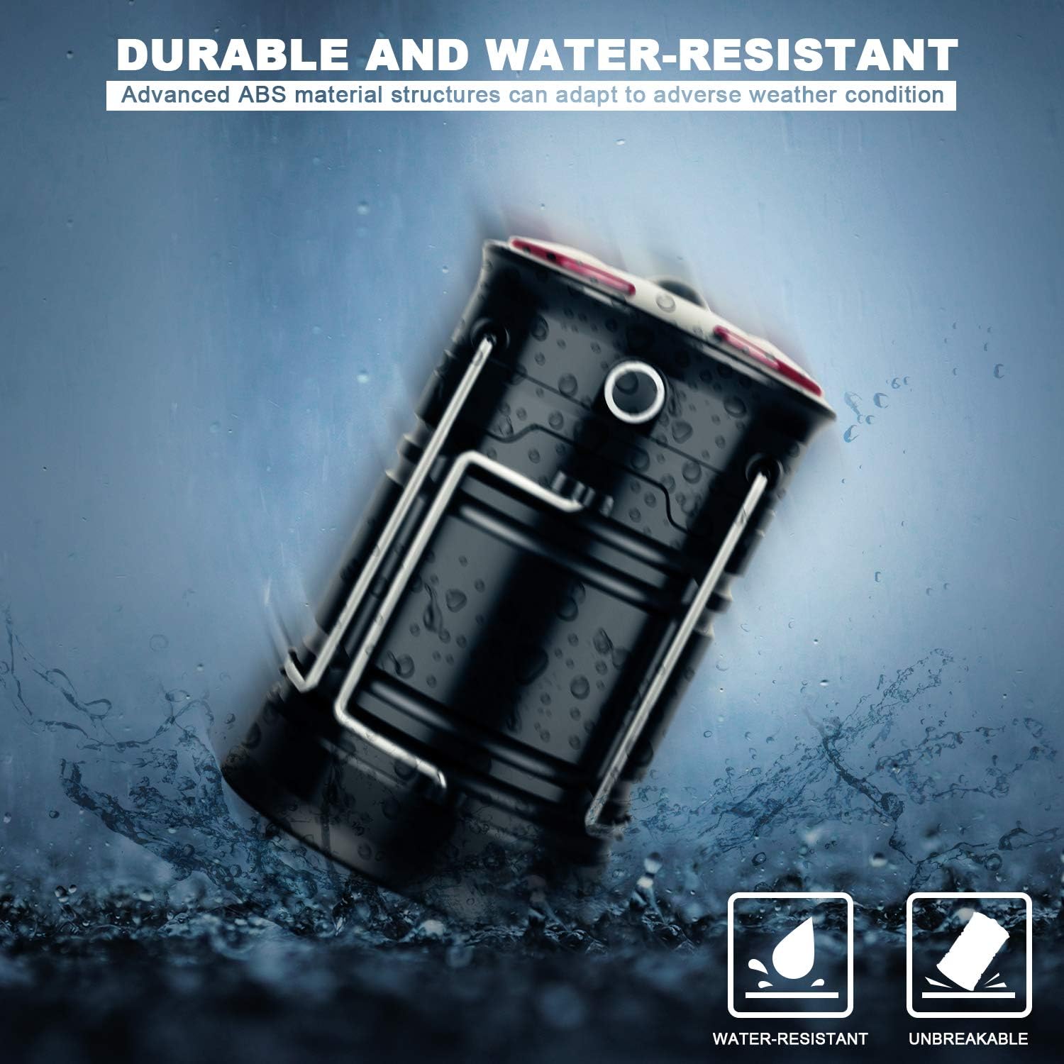 EZORKAS 2 Pack Camping Lanterns, Rechargeable Led Lanterns, Hurricane Lights with Flashlight and Magnet Base for Camping, Hurricane, Hiking, Emergency, Outage: Sports & Outdoors