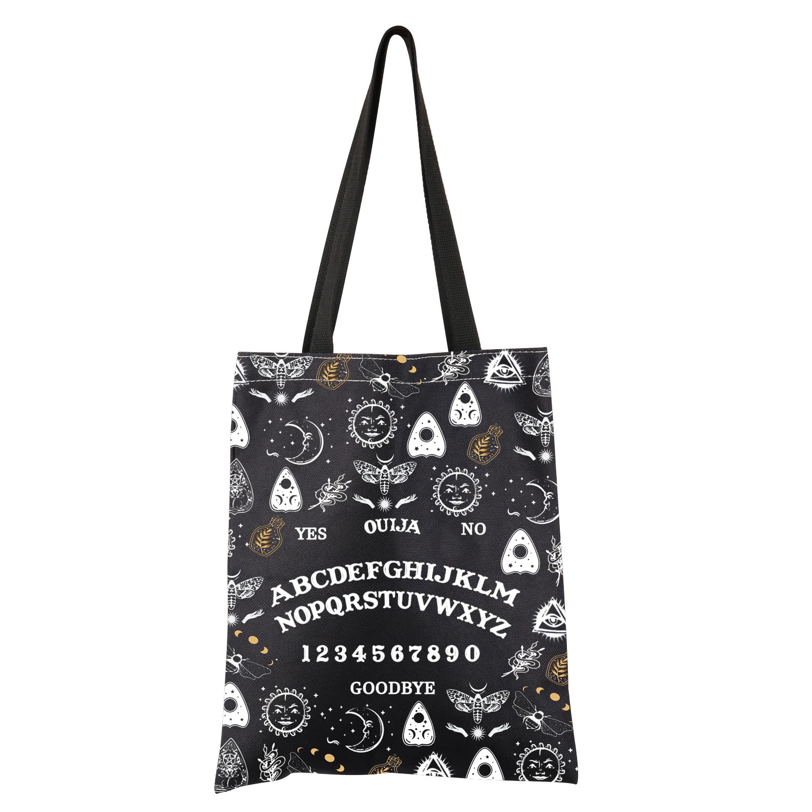 FEELMEM Ouija Gamer Gift Spirit Ouija Board Tote Bag Witchy Gifts Witchcraft Lovers Shoulder Work Bag Oujia Inspirational Gift