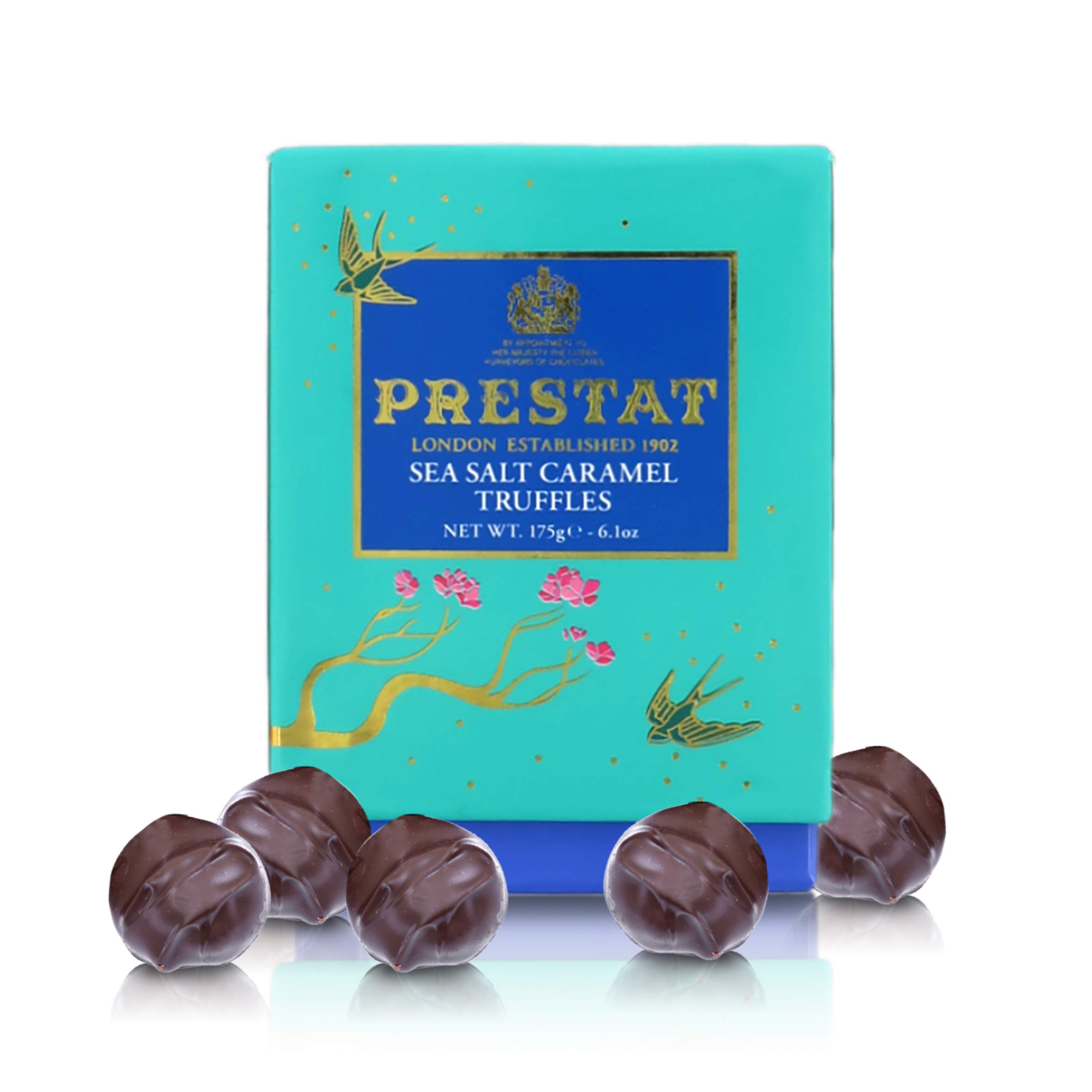 Prestat Dark Chocolate Sea Salt Caramel Truffles Dusted with Cocoa