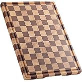 Acacia Wood Cutting Board for Kitchen – Chopping Board with Grooves & Handles, Large Wooden Cutting Board for Meat, Vegetable