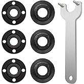 SANZHENG 5" 5/8-11 Angle Grinder Flange Nut Wrench Kit Includes 6 Pcs Flange Nuts and 1Pcs Flange Wrench Compatible with Dewa