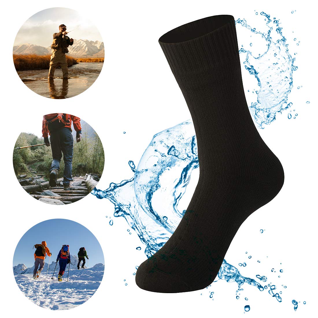 Waterfly Waterproof Socks Breathable SweatAbsorbing Socks for Men