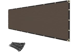 INFRANGE Privacy Fence Screen 4' x 50' Heavy Duty Fencing Cover Mesh Windscreen Cloth for Outdoor Garden Patio Backyard Chain Link Fence Brown