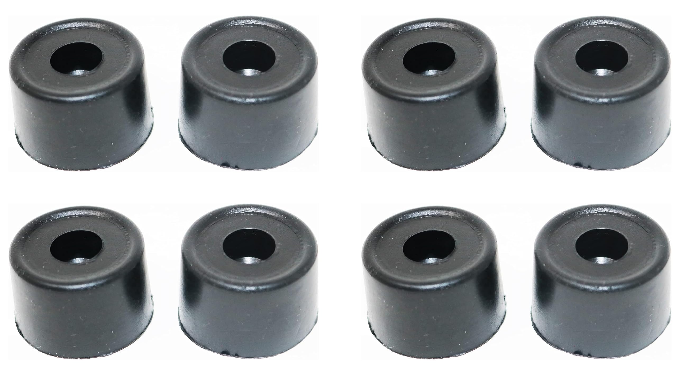 fiXte Large Wall Floor Mounted Rubber Door Stopper Bump Stop 33mm Black (Pack of 8)