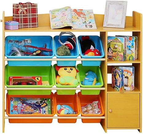 Amazon Co Jp おもちゃ収納 子供のおもちゃ収納ラック赤ちゃんのおもちゃ収納キャビネット幼稚園収納ボックスプラスチックボックス 色 Bright Color サイズ 115 29 5 100cm ホーム キッチン