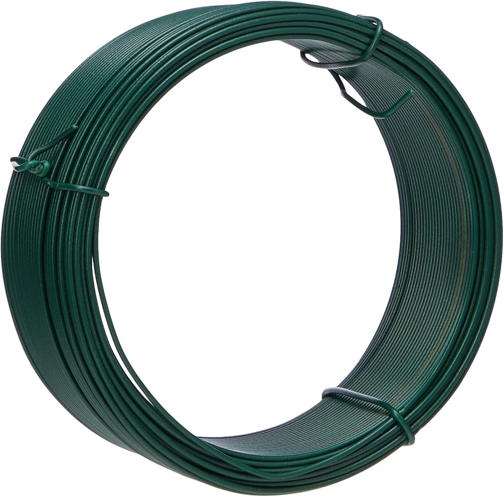 Merriway BH00134 Plastic Coated Garden Wire 1.2mm x 30m Green