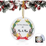 2022 Our First Christmas as Mr. and Mrs. Ornament, First Christmas Married Keepsake Decoration, Wedding Gifts for Couple, Xma