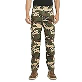 BOJIN Men's Cargo Pants Casual Military Army Camo Relaxed Fit Cotton Combat Camouflage Cargo Work Pants with 8 Pockets