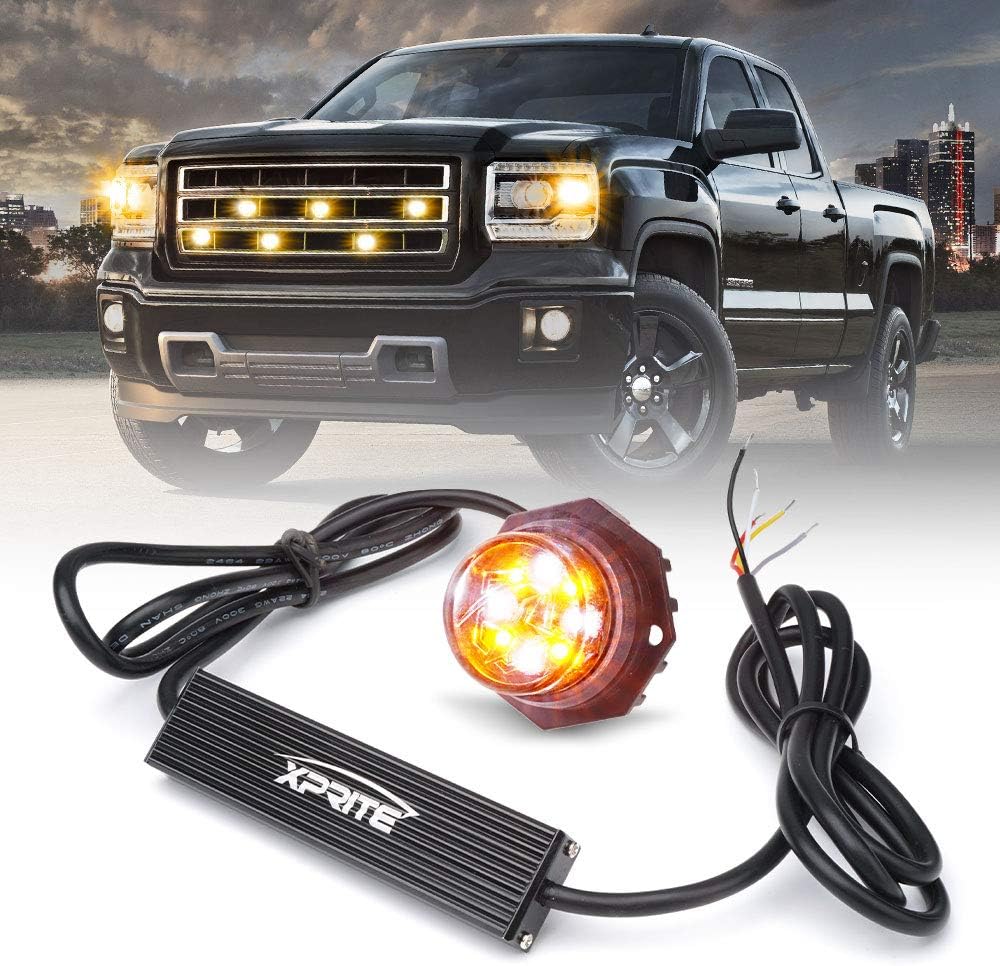 Xprite LED Hideaway Strobe Lights Emergency Hazard Warning Xprite LED Hideaway Strobe Lights Emergency Hazard Warning
