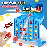 Connect 4 Shots Game, Nataliey Bouncing Ball Fun Board Games 4 in A Row Classic Game Set Adults Yard Connect-Game…