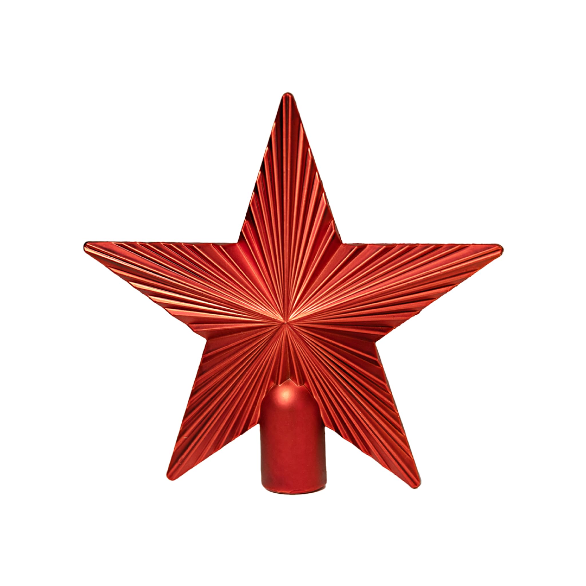 HEITMANN DECO Christmas Tree Topper, Plastic, Red, 20 x 19 cm