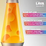 Lava Lamp 14.5 Original Motion Lamp Orange Yellow with Silver Base view 2