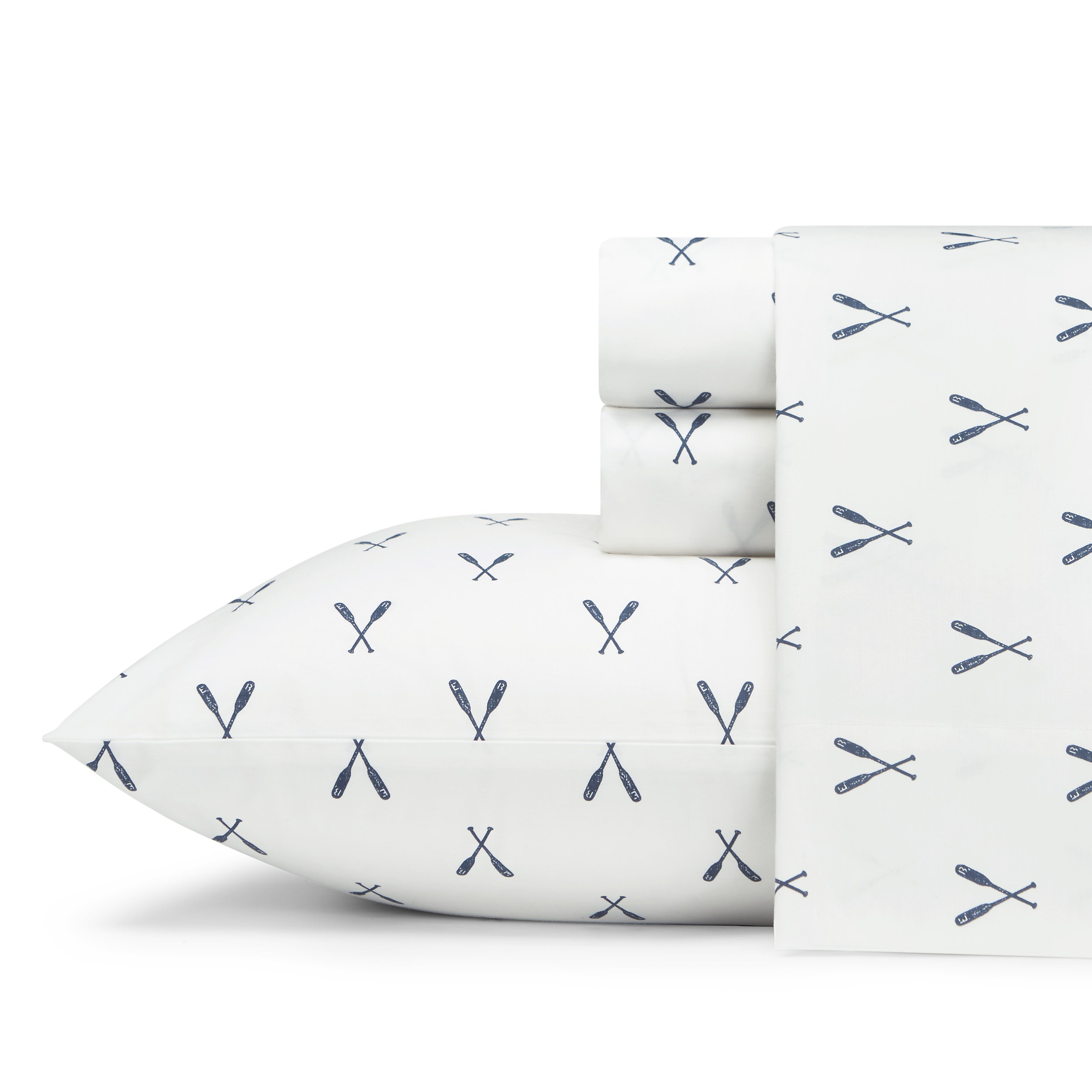 Eddie Bauer Home | Percale Collection Sheet Set-100% Cotton, Crisp & Cool, Lightweight & Moisture-Wi