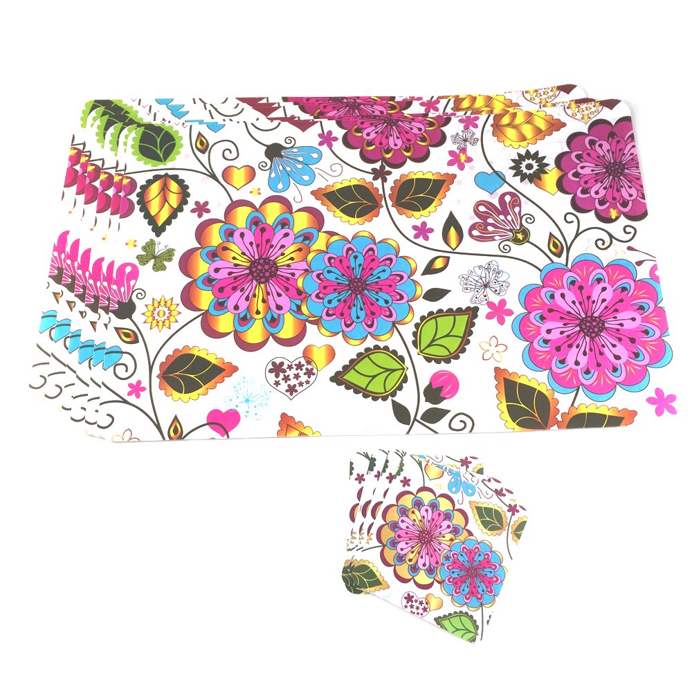 Vinyl Table Mats Placemats Set Of 6 Waterproof Washable Plastic Vinyl