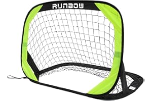 RUNBOW 3.3x2.2ft Pop Up Portable Soccer Goal for Kids Children's Soccer Net Outdoor Fun in Backyard and Beach（3.3x2.2ft）