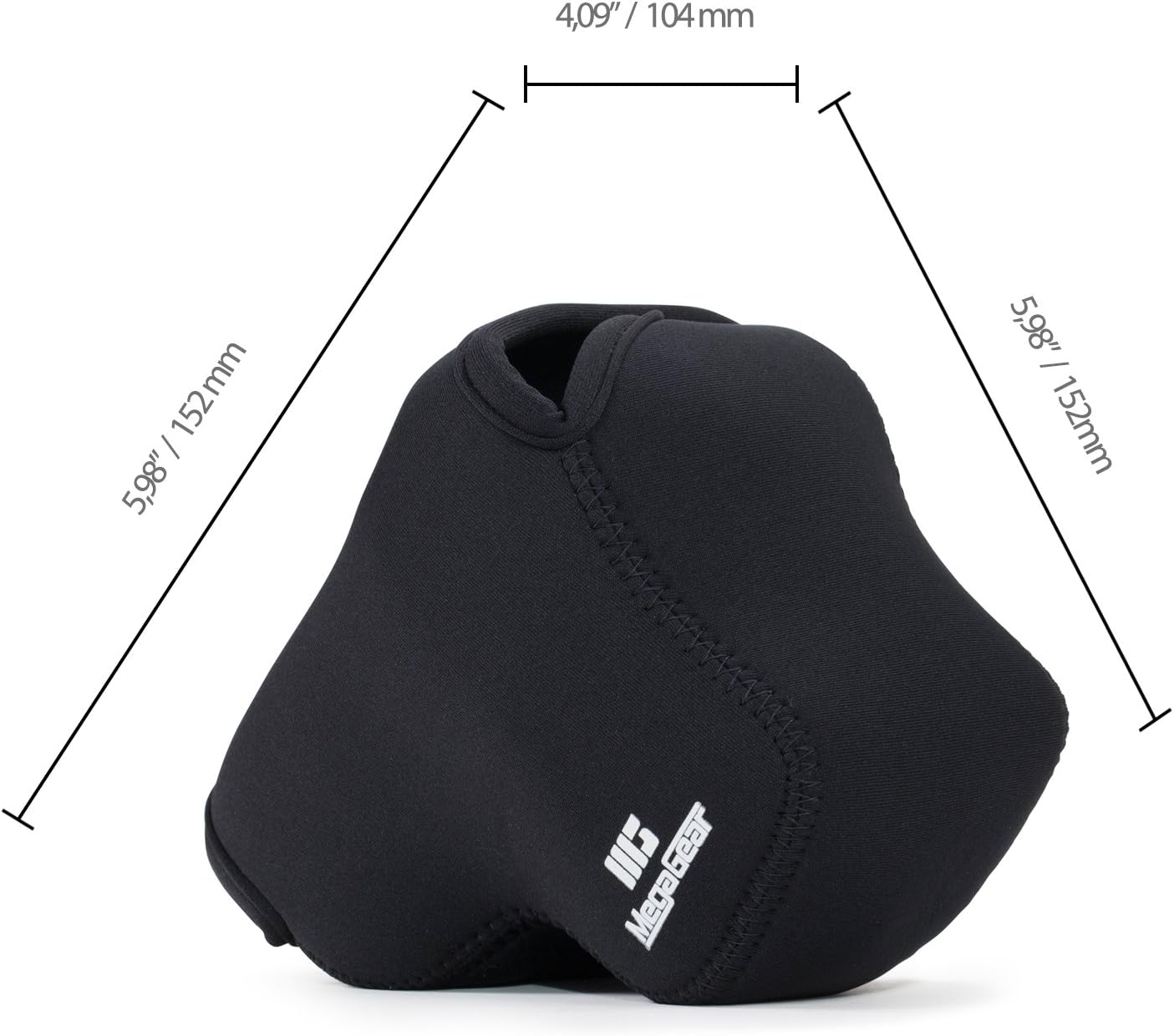 MegaGear ''Ultra Light'' Neoprene Camera Case Bag with Carabiner for Panasonic Lumix DMC-FZ300 Digital Camera (Black) (MG626) - Image 3